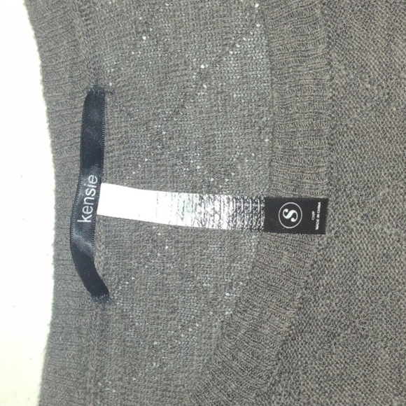 kensie ruffle sweater size small grey - Picture 4 of 7